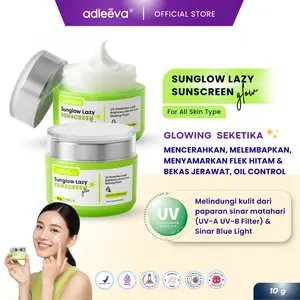 ADLEEVA Sunglow Lazy Sunscreen - Sunscreen dengan efek tone up natural dan glowing finish