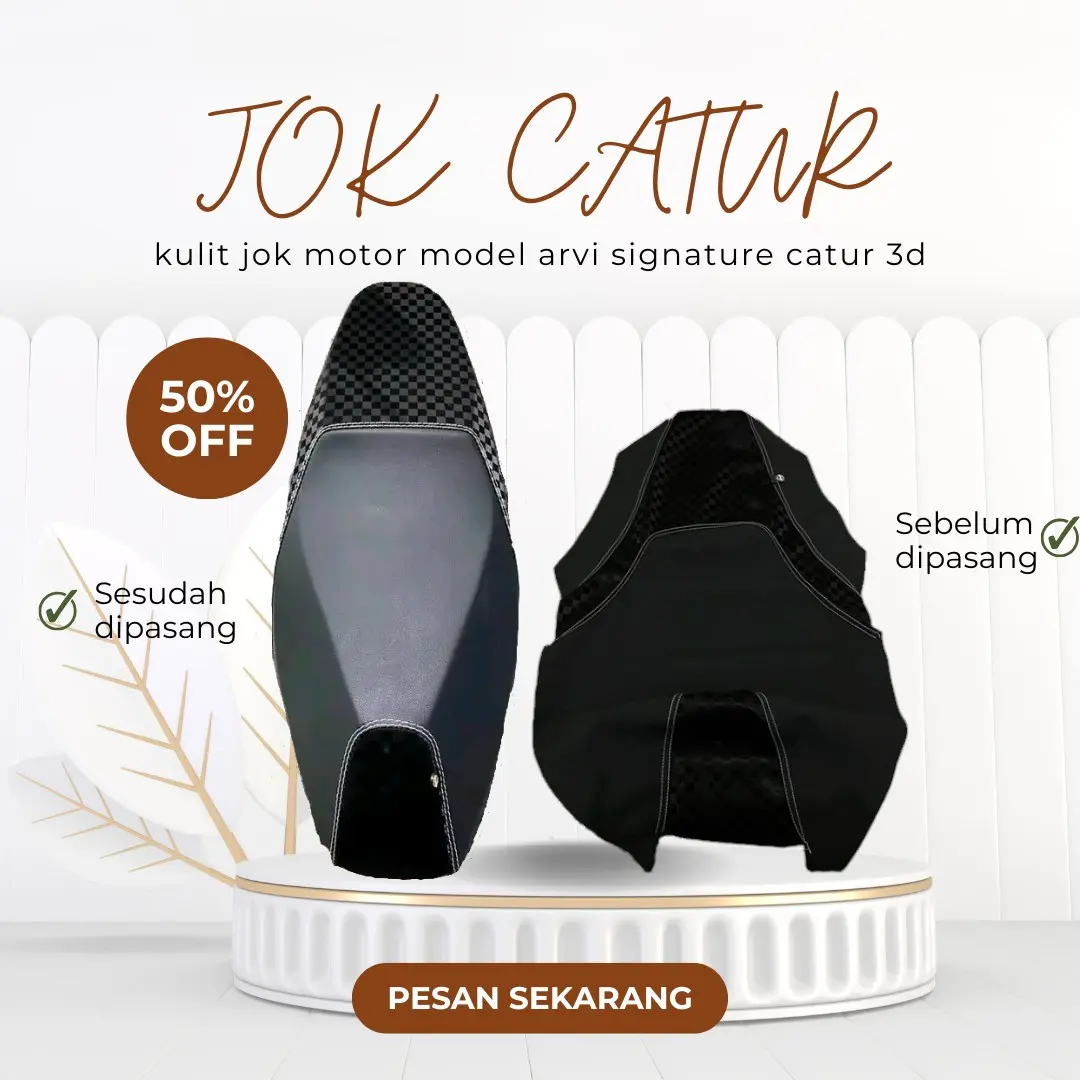 CUCI GUDANG!!! Kulit Jok Motor Kulit Jeruk dan Amplas Model Arvi Signature terbaru untuk semua motor VARIO MIO BEAT SCOOPY SUPRAX universal BISA COD