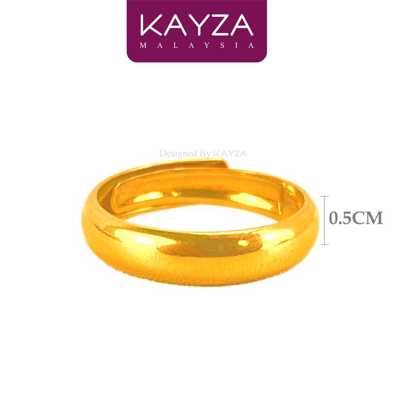 03R (2.7g) KAYZA Shining Ring Handcrafted Designs in Vietnamese Gold - Reka Bentuk Cincin dengan Emas Vietnam yang Berkualiti