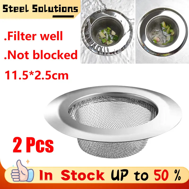 Lưới thoát nước sàn, Bộ lọc bồn rửa bằng thép không gỉ, Bộ lọc cống bồn rửa chống chặn nhà bếp, Dụng cụ lọc cống, Dụng cụ bắt tóc phòng tắm, Bộ lọc rác