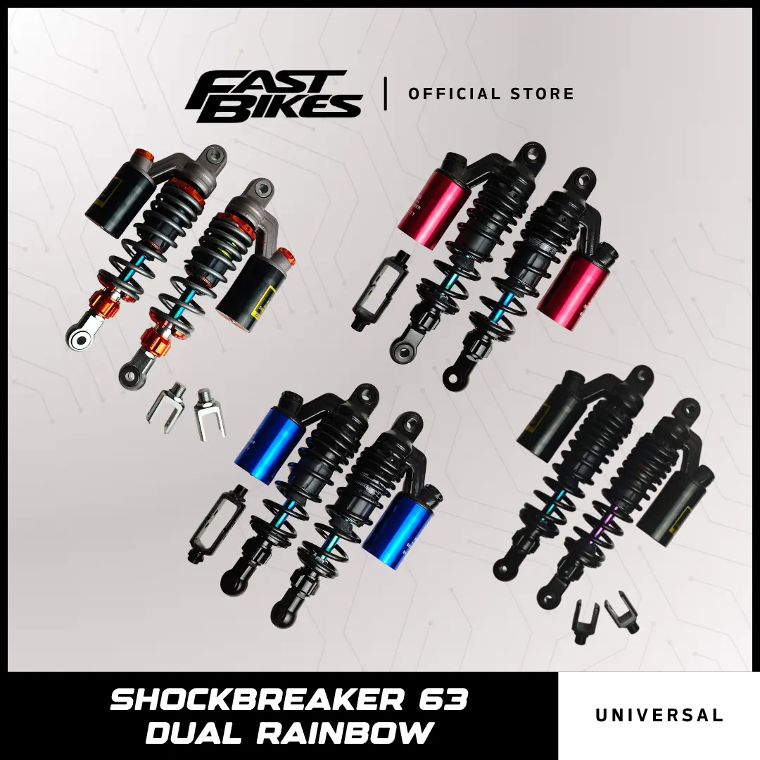 FASTBIKES - Shockbreaker 63 Dual Tabung Atas Tiang AS Rainbow Bebek Universal Motor Motorcycle