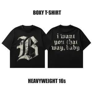 BOUSH B logo | Kaos Unisex | Kaos boxy oversize heavyweight cotton combed 16s | Boxy Tee | T-shirt kaos distro pria wanita