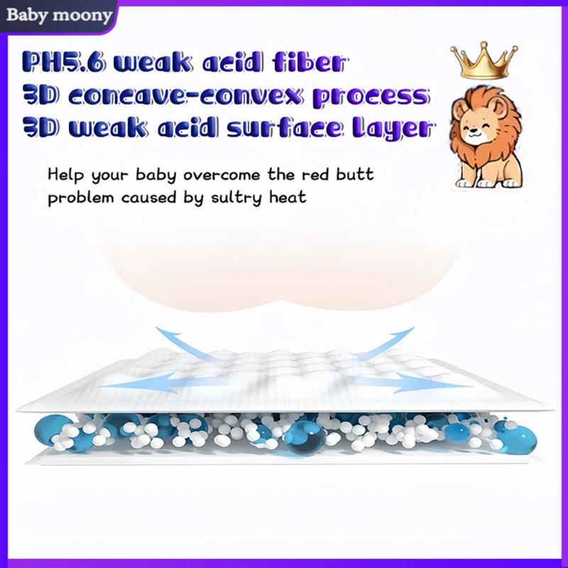 BABYMOONY Diaper Pull-up Pantalon Baby Diaper Pants 50 Pcs/Pack Bundle Pack M L XL XXL Tape NB S Size tutuba  diaper（Free Gift） dandy  '  world  diaper babyflo  pacifier diaper  for  babies baby  essentials penbose  koreandiaper  50  pcs aplaz  diaper