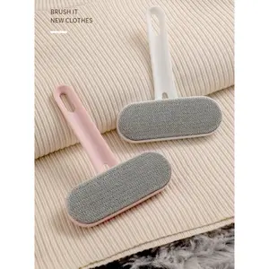 ￼(kitty) Alat Pembersih Serat Bulu Pakaian 2in1 Sikat Pembersih Bulu Hewan Kucing Pet