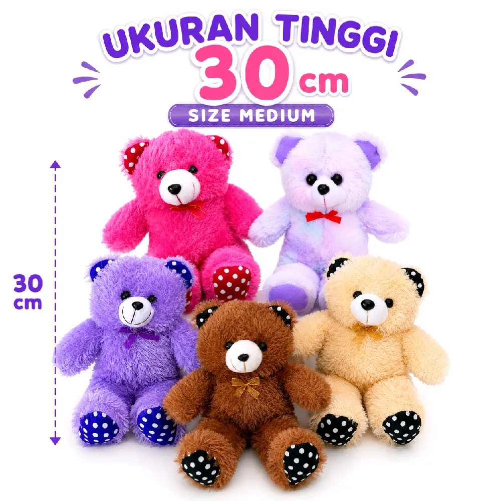 Boneka Teddy Bear Lucu 30Cm  Hadiah Mainan Anak Dolls