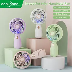 GOOJODOQ 2024 New Kipas Angin Mini Portable / Mini Fan / Kipas Genggam Cute / Kipas Kecil 3000 MAH .