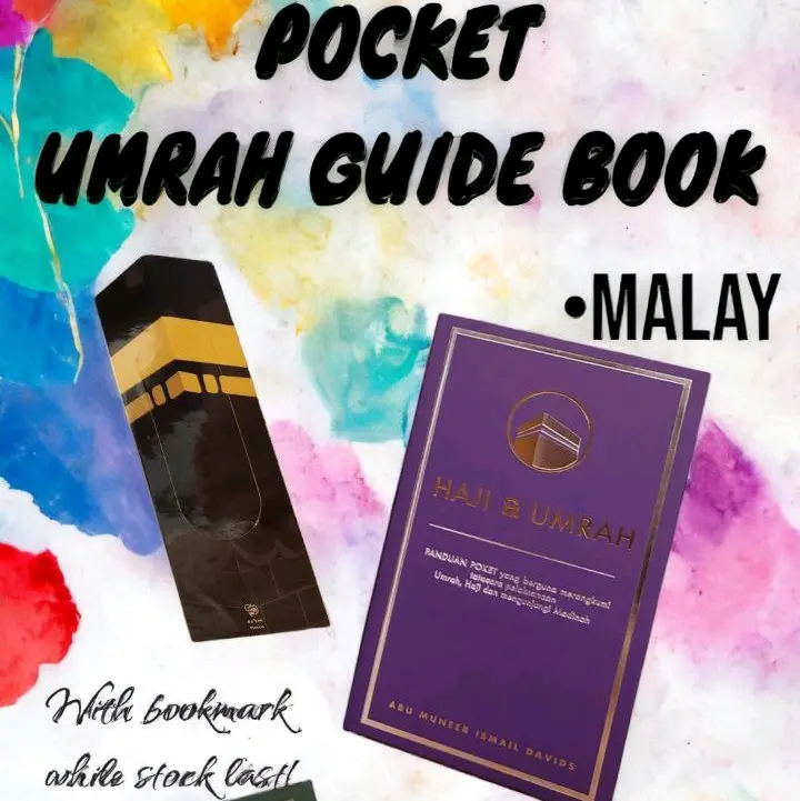 Hajj & Umrah Pocket Guide Book English / Malay With Bookmark
