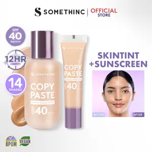 SOMETHINC Copy Paste Tinted Sunscreen SPF 40 PA++++ - Skin Tint Ringan Dengan Finish Dewy | Meratakan Warna Kulit Serta Melindungi Wajah Dari UVA & UVB, Mengandung skincare dan Tahan Lama