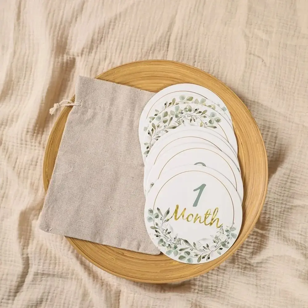 12pcs Multi-functional Number Baby Milestone Card Sturdy Exquisite Milestone Photography Card Reusable Paper Newborn Gifts Baby