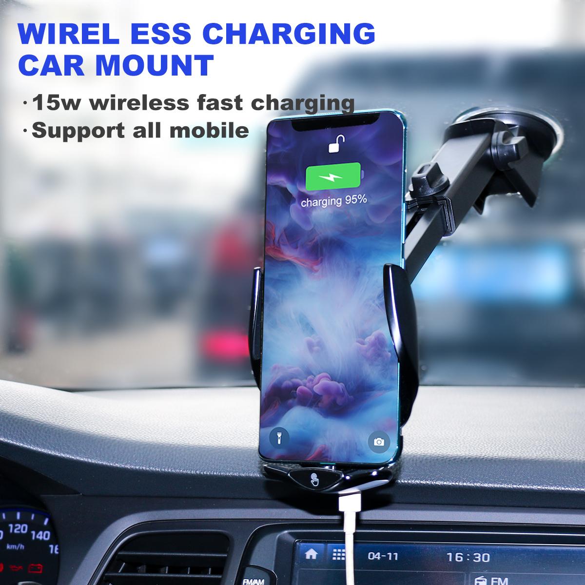 Newest upgrated version smart sensor car wireless charger car mount su