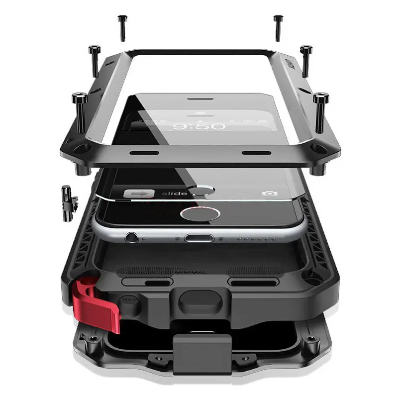 Armor Heavy Duty Protection Case for iPhone 7 8 Plus XR X Xs 11 12 13 Pro Max 14 15 16 Plus SE SE2 360 Metal Tank Shockproof Cover