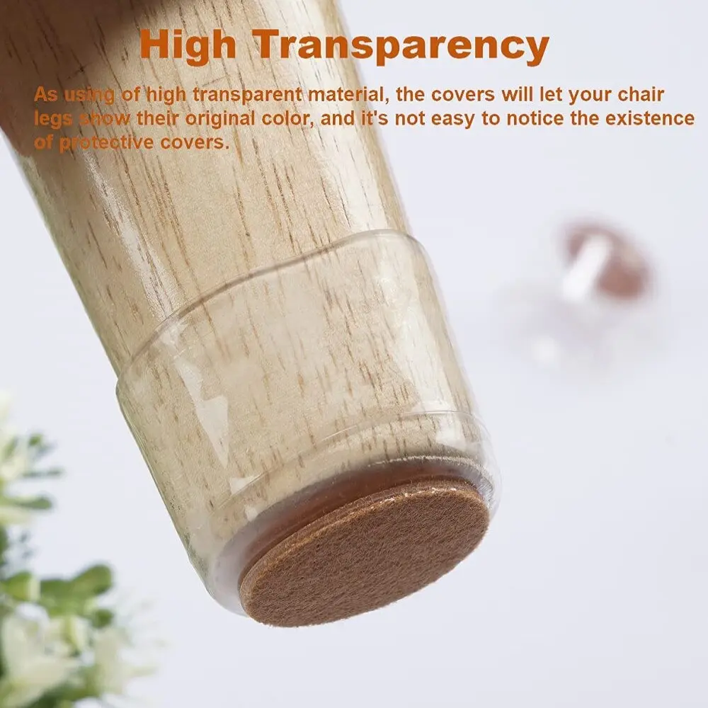 【Baodan】Transparent Silicone Chair Leg Protectors High Elastic Table Leg Covers for Free Moving Prevent Floor Scratches Reduce Noise