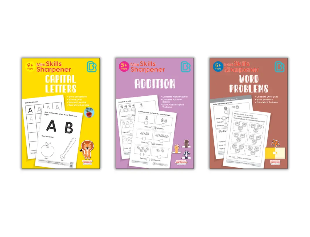 Mini Skills Sharpener Preschool (N, K1, K2) | Skill-based | Pre-School Assessment Books - SAP Big Brain activity book
