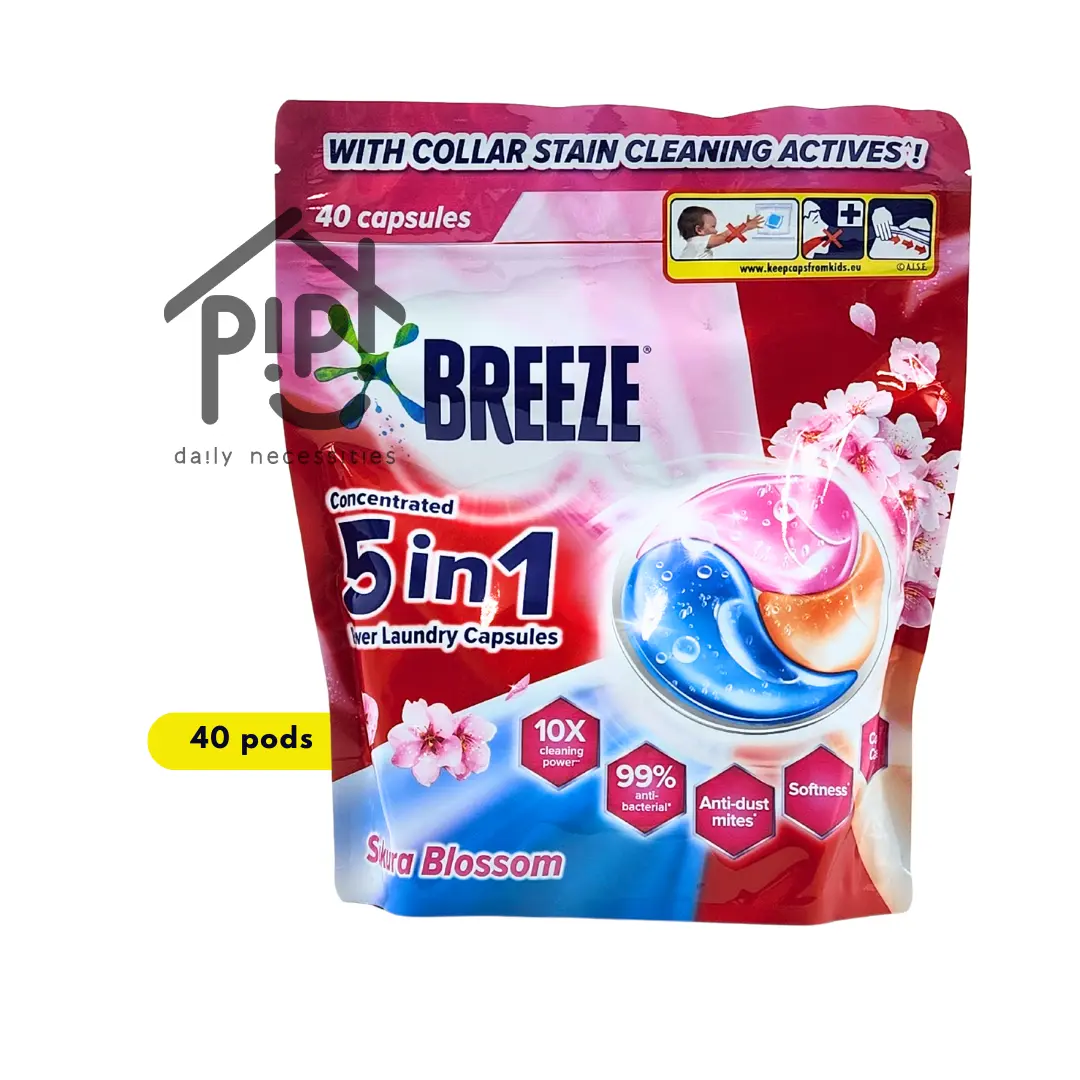Breeze 5in1 Laundry Capsules Sakura Blossom - 40 capsules