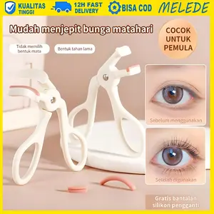 MELEDE Penjepit Bulu Mata Sudut Lebar/Penjepit Bulu Mata/Sunflower 3D Cute Mini Eyelash Curler / Penjepit Bulu Mata Dengan Silikon Penjepit Bulu Mata Penjepit Bulu Mata Alat Rias Mata Sunflower 3D Eyelash Curler Make Up Tool Fits All Eye Shape