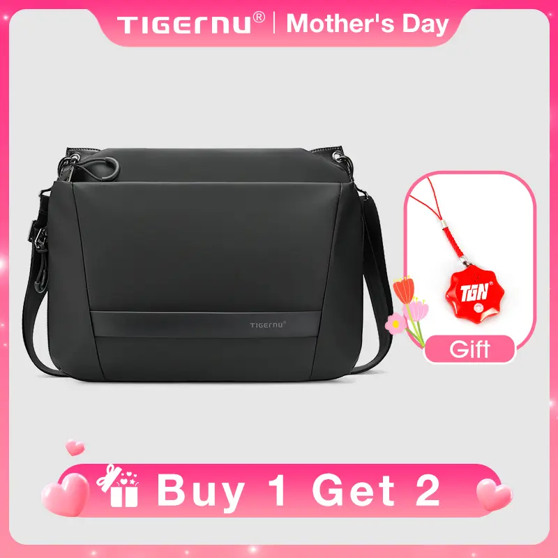 Tigernu Lifetime Warranty Men Crossbody Bag 9inch Tablet Bag Shoulder Bags For Men Fashion Expandable Bag Handbag Sling Bags For College T-S8359