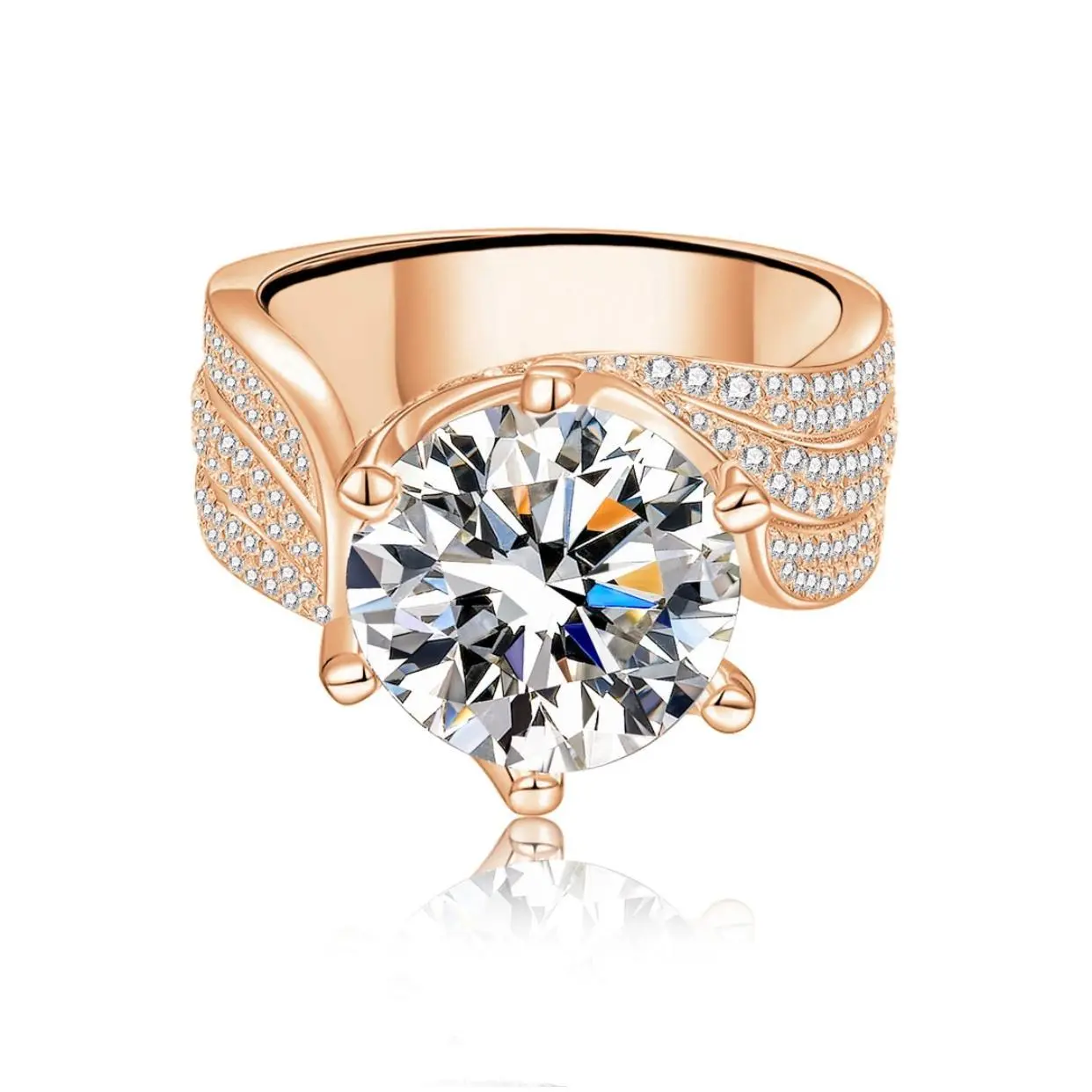 JZ-Fashion boutique luxury noble queen ring 3 carat NV39-SG