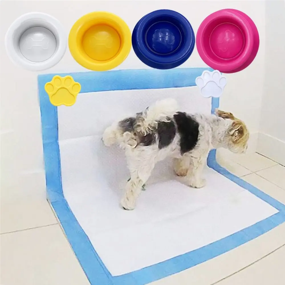 Practical Magnet Dog Pee Pad Holder Round/Dog Paw Shape Plastic Puppy Mat Holder Adhesive Fixed Dog Urinary Cushion Fixator For Pet Urination Training