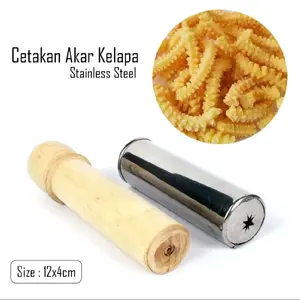 3 Pcs Cetakan Kue Akar Kelapa,Cetakan Akar kelapa,Cetakan Kue Kering Kayu Kitchenware Stenlis paket bundling