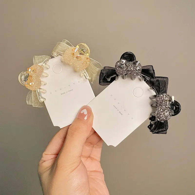 Kẹp Nơ Hai Mặt, Kẹp Lưới, Kẹp Tóc Băng Đô, Kẹp Tóc Nữ Tính Và Dễ Phối Đồ Women Voi  kẹp tóc đơn giản kẹp tóc nữ tính Lưu Hải kẹp tóc kiểu mới nữ tính