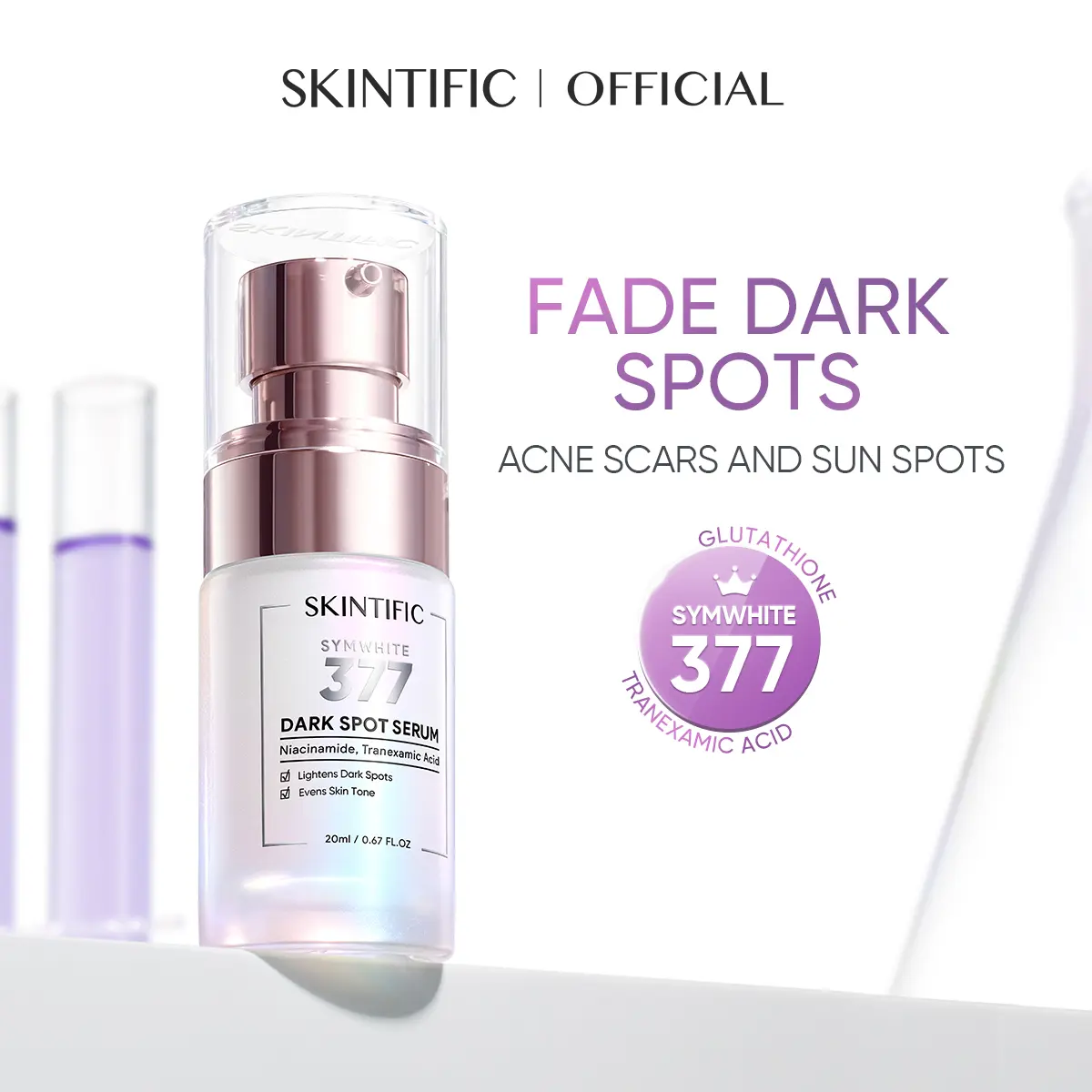 SKINTIFIC SymWhite 377 Dark Spot Serum fade dark spot reduce acne mark brightening  glowing Moisturize