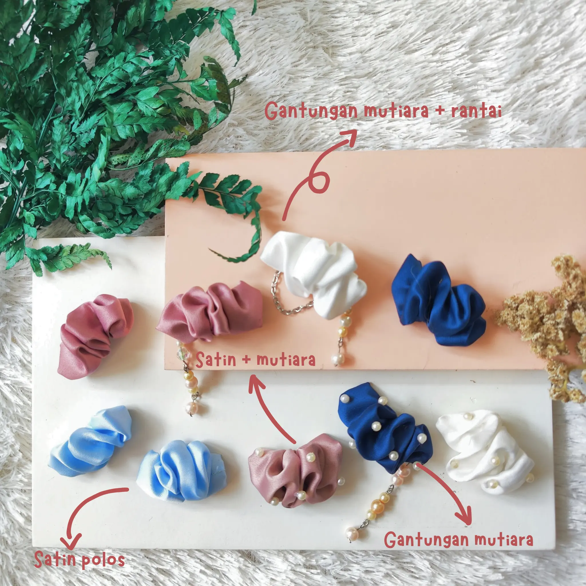 RT || Hair pin scrunchies mutiara jepit rambut lucu couple Clip