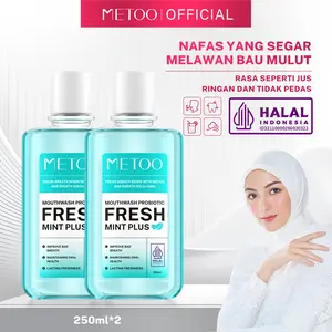 [BPOM] NA18231400073MeToo Mouthwash Fresh Mint 2x250ml / nafas segar / menghilangkan bau mulut / kumur karang gigi / non-alkohol