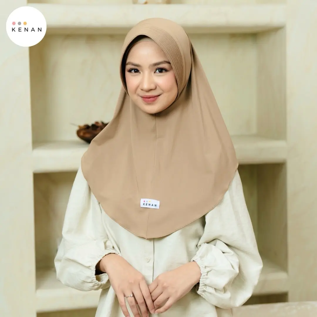 Kenan Hijab-Dzevadaa instan matt Jersey Size M Bergo Busa Jilbab Nyaman Kerudung Simple Muslim Khimar Sporty Casual Pad