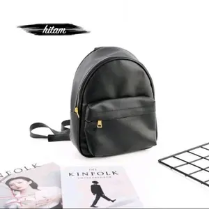 Tas Rangsel sekolah Kekinian Wanita 2025 Murah Alisha dengan Banyak Ruang Penyimpanan Ransel Backpack Hitam