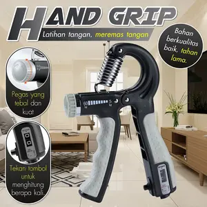 BGsport Handgrip Alat Latihan Otot Tangan  Workout Kit Multifungsi Outdoor Excercise  upgrade -60 abu berurat hand grip