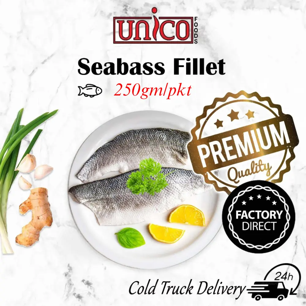 Unicofoods Seabass Fillet (250gm+-)
