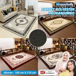 (HF) [DIKIRIM DALAM 30 HARI] [Exclusive Ischaindyofc] Karpet Polyester Jumbo UK 160x210CM Motif Eropa Tebal 5MM HIGH QUALITY