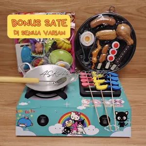 Kompor LED Mainan Anak | Bisa Nyala & Dicas Cowok Cewek - Ukuran 30x20x7cm - Toys kompor listrik  mainan mini  anak Kayu Lampu