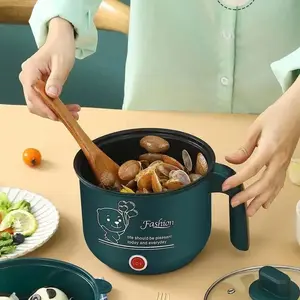 Panci panas listrik mini asrama rumah  menggunakan 0.8L Panci panas listrik multi-fungsi dengan soket USB pengukus Soket USB pengoperasian satu sentuhan Panci panas listrik