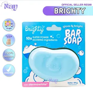 BRIGHTY GLOW & BRIGHT BAR SOAP 10X SUPER POWER GLOWING SABUN PENCERAH WHITENING SOAP SABUN BADAN WAJAH MUKA SOAP BAR BY BRIGHTY