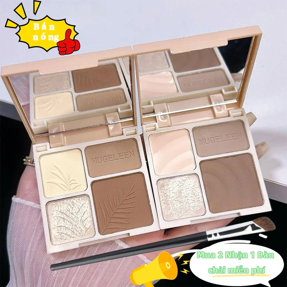 Bảng Màu Tạo Khối Đường Viền, Bốn Màu, Độ Bóng Cao, Tự Nhiên, Lâu Trôi, 2 Trong 1