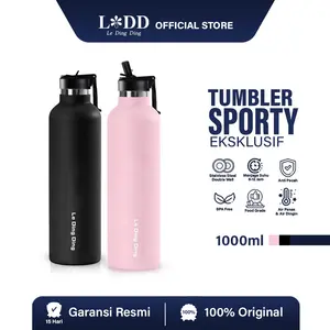 LeDingDing-Tumbler Stainless 1 Liter Botol Minum Tahan Panas Dingin Portable Stainless Steel 316