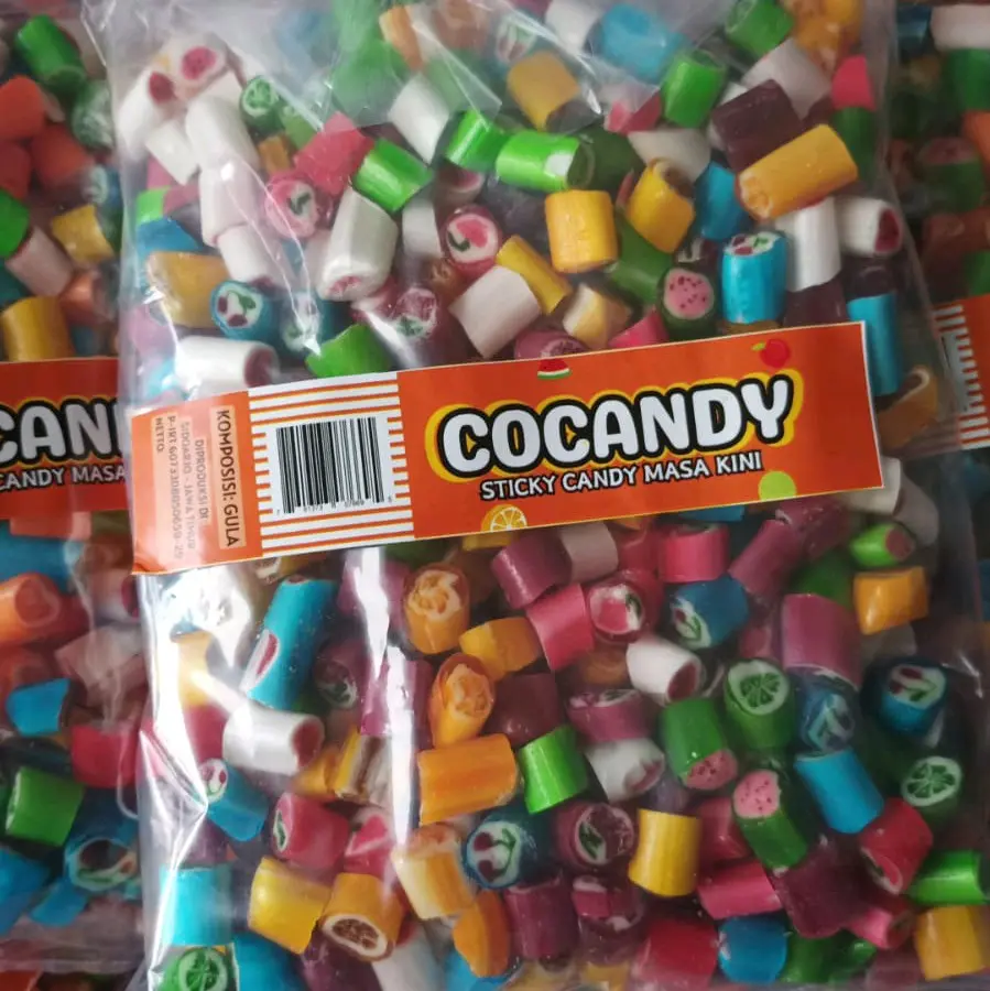 Cocandy Permen Sticky Candy - Permen Enak untuk Camilan - Food, Snack untuk Anak-Anak - Makanan, Toples, Kering, Cemilan