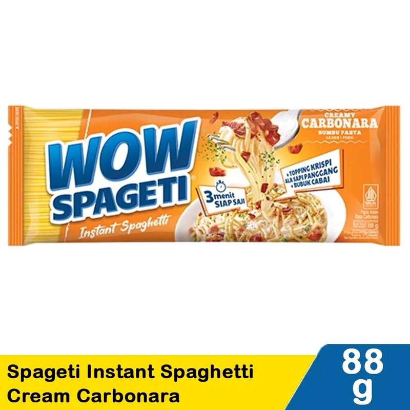 wow spaghetti berat 88gr carbonara dan bolognese