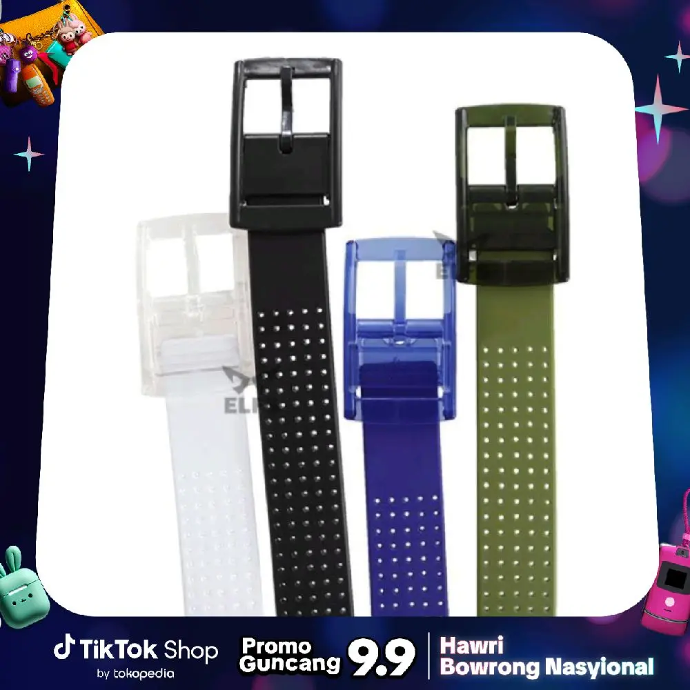 Sabuk Golf Karet Polos Warna