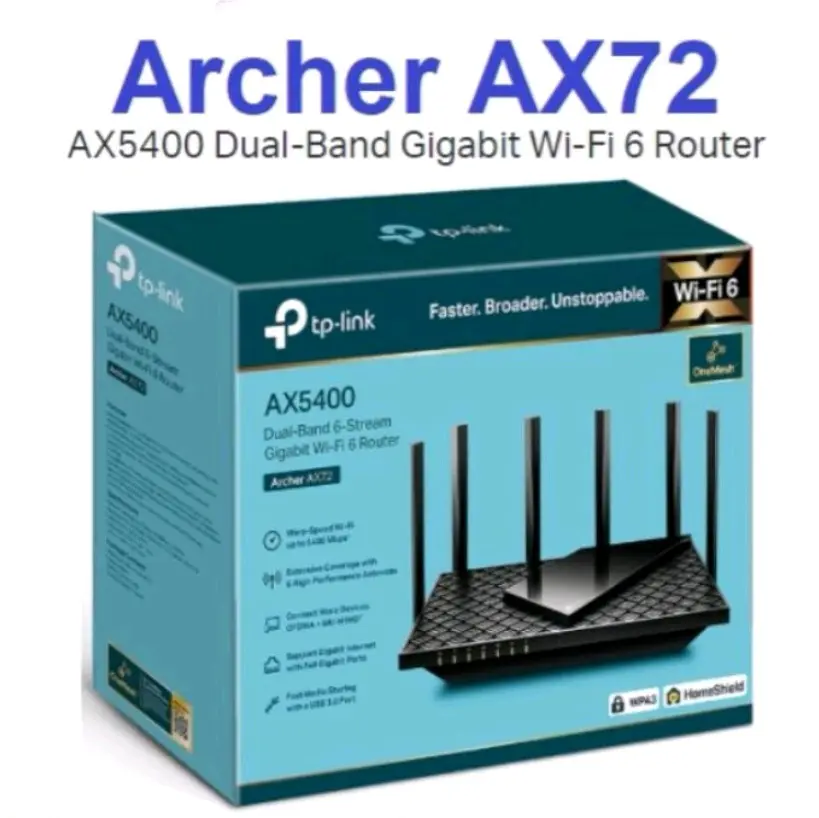 [SG SELLER ] Tplink AX72 AX5400 Router Wifi 6 Wifi 6(802.11ax)