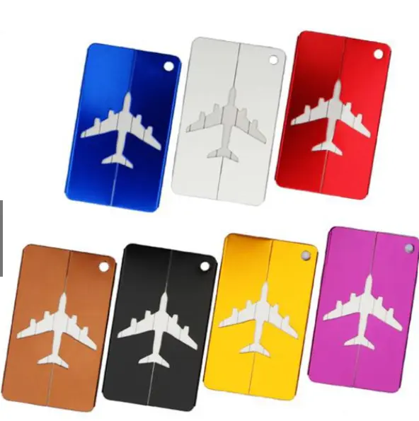 Metal Luggage Tags Baggage Suitcase ID Address Name Holder Backpack Boarding Tag Label Holder