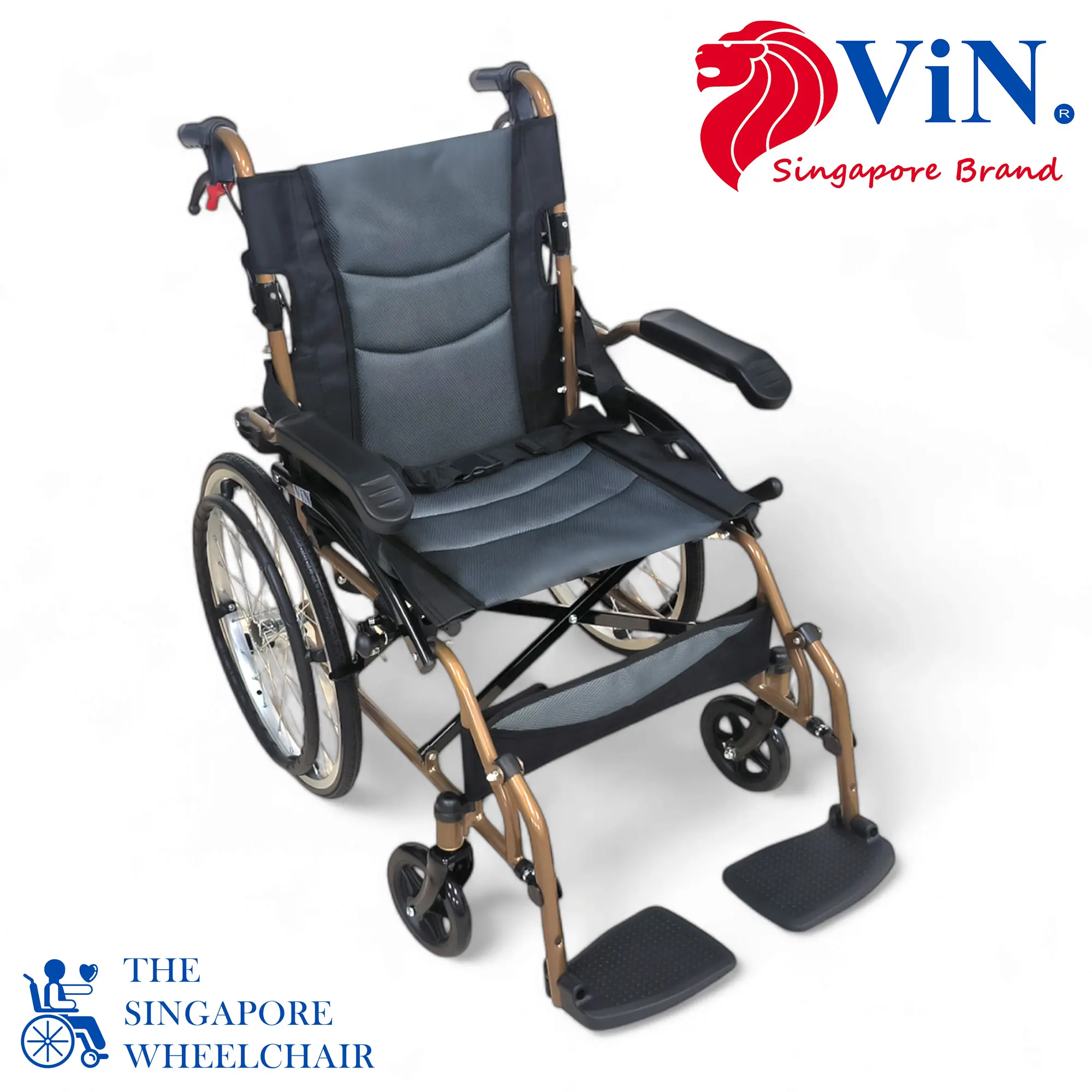 ViN DY878 | Self Propelled Wheelchair | Flip-Up Armrest | Retractable Footrest | Anti Tipper | Portable and Compact for for Car Boots