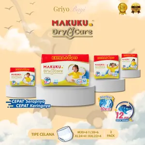 [PAKET 2 BALL] NEW MAKUKU DRYCARE XTRA | M30+6 L28+6 XL24+4 XXL22+4 Paket Ball popok