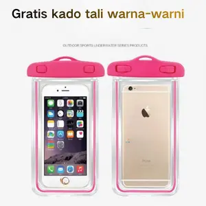 SPEEDS Sarung Hp Tempat Hp Waterproof Anti Air Cover Hp Handphone Max 7Inch Outdoor 021-1 Gratis Kado Tali Warna-warni renang ban