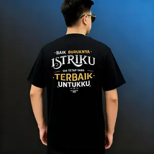 【100% Katun】Kaos "Baik Buruknya lstriku"- Desain TeksMenarik dengan Sentuhan Personal dan PenuhCinta |Tampilan Santai & Siap COD