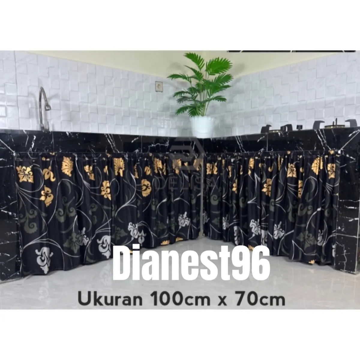 Hordeng / Gorden Kolong Dapur Renda Cantik Minimlais 100x75 Free Tali Promo Murah