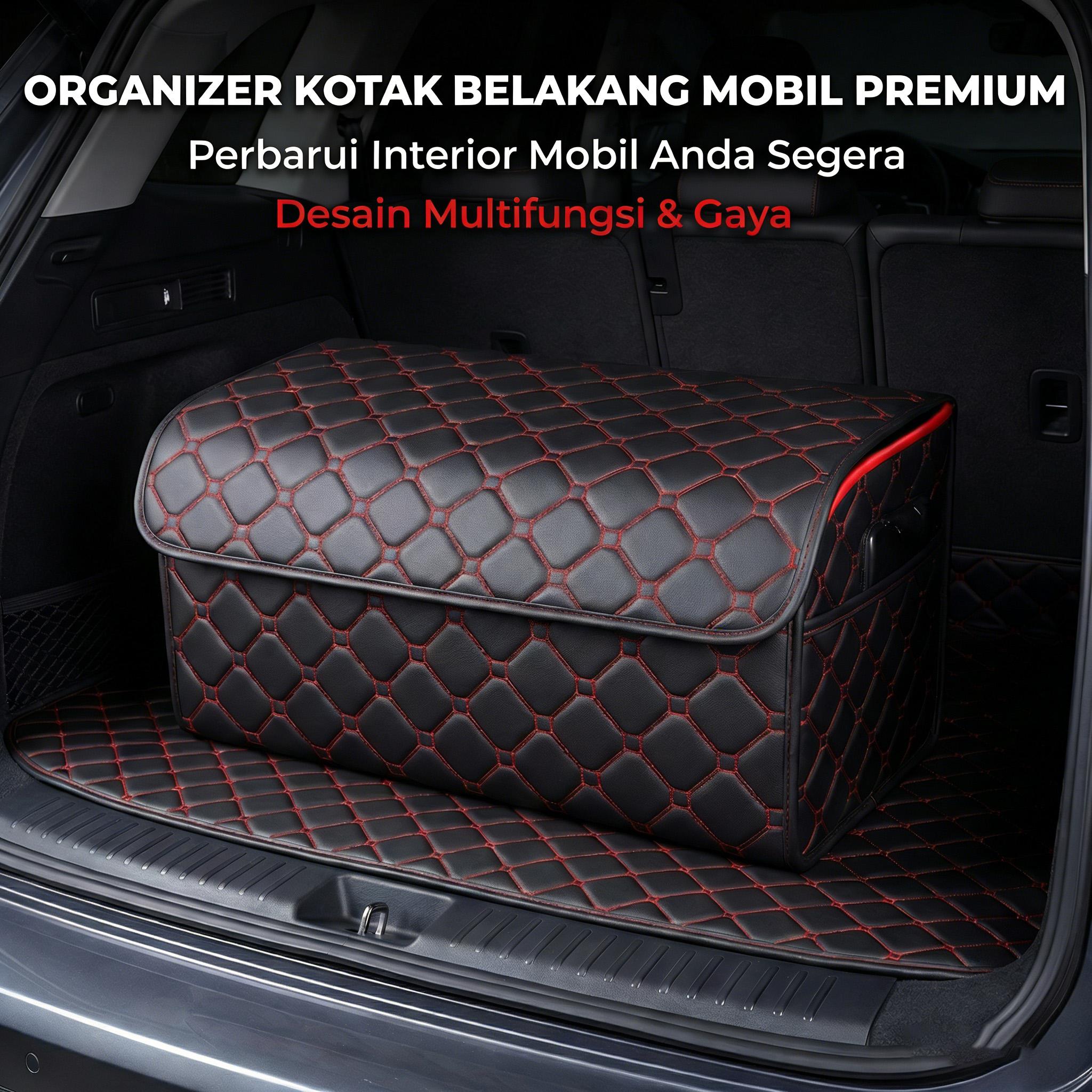 AutoGlide Bagasi Lipat Berbahan Kulit Untuk Mobil Box Penyimpanan Bagasi Box Penyimpanan Mobil Box Penyimpanan Multifungsi Lipat Box Penyimpanan Bagasi Belakang Aksesori Mobil