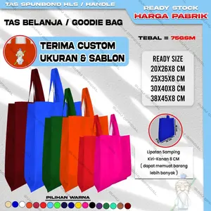 Goodie Bag Tas Belanja Spunbond Goody Spoundbond Handle Custom Polos
