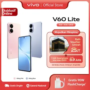 [ONLINE EXCLUSIVE] vivo V60 Lite 4G (8/128) 50MP Sony Camera, 6500 mAh + 90W FlashCharge, Bypass Charging, AI Four-Seasons, SGS 5-Star Drop Resistance